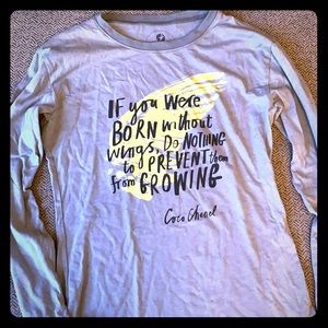 Oiselle shirt with Inspiring quote - XS